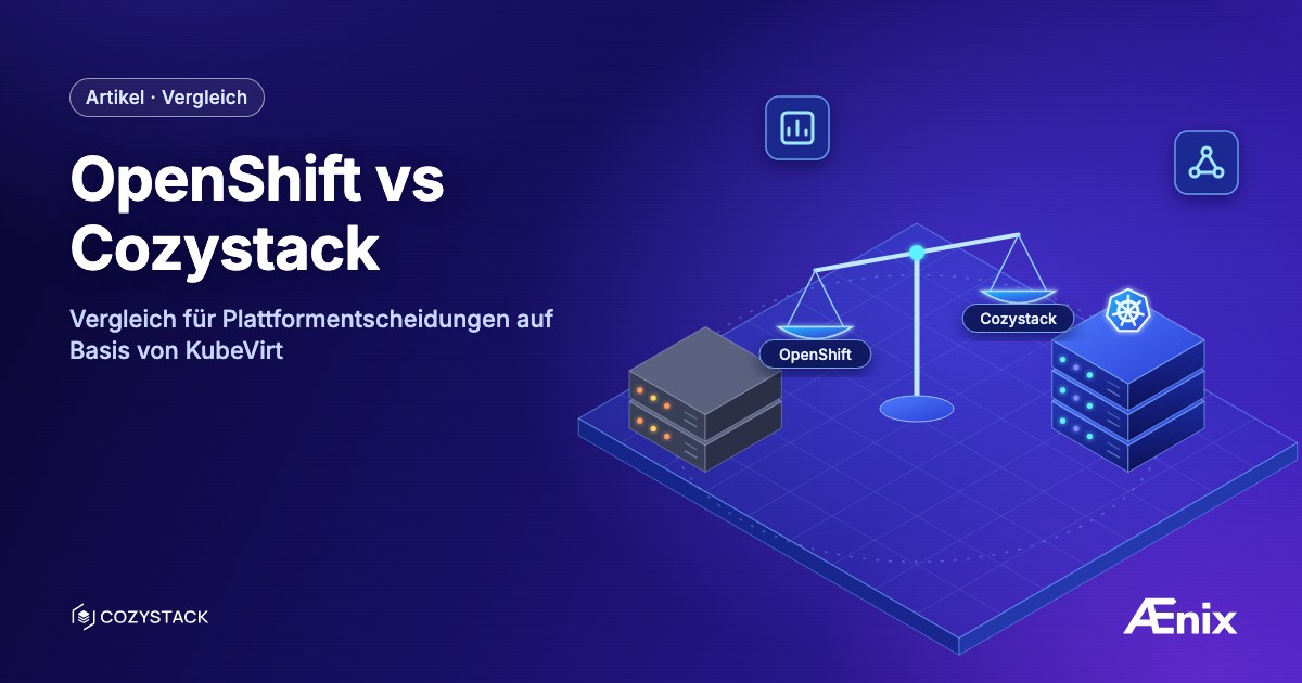 OpenShift vs Cozystack — Vergleich für Plattformentscheidungen auf Basis von KubeVirt