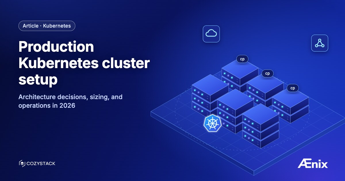Production Kubernetes cluster setup — architecture decisions, sizing, and operations in 2026