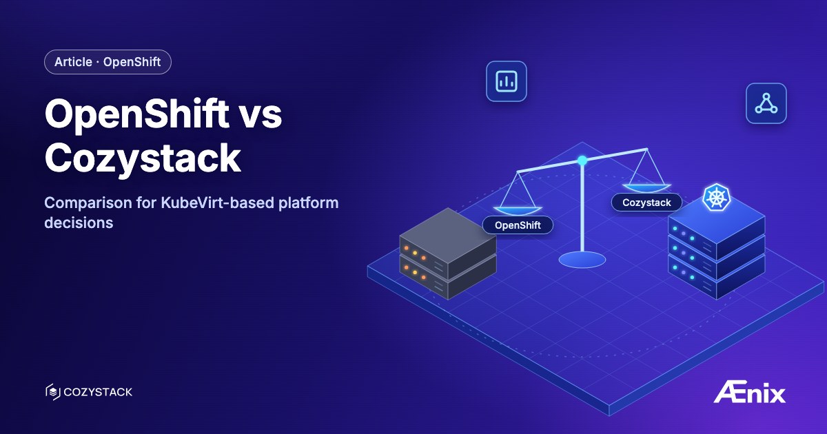 OpenShift vs Cozystack — comparison for KubeVirt-based platform decisions