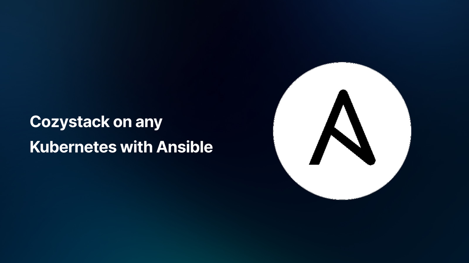 Deploy Cozystack on any Kubernetes with Ansible