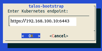 Abb. 17: API-Adresse für das Kubelet in talos-bootstrap