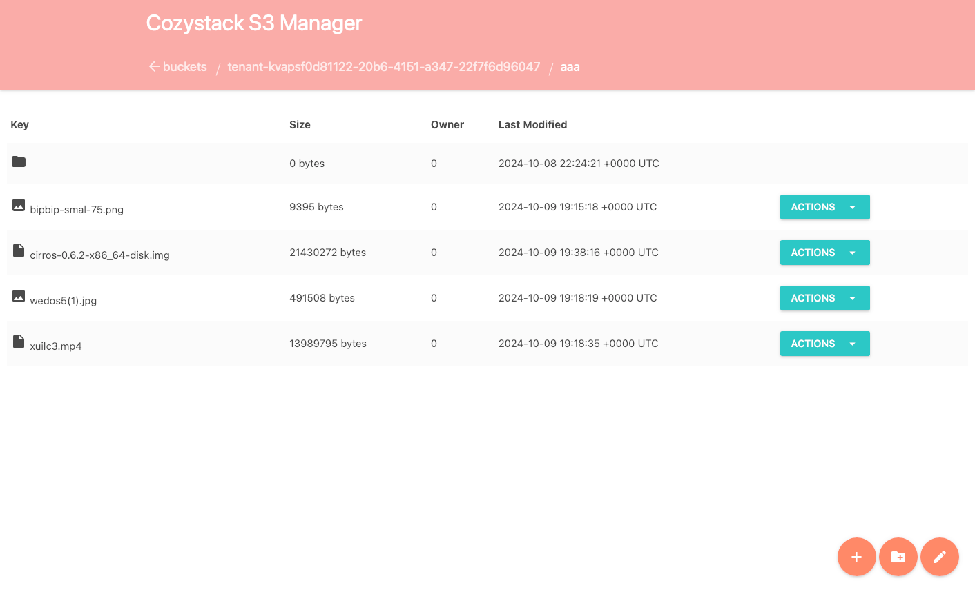 Weboberfläche für S3-Buckets auf Basis von s3manager